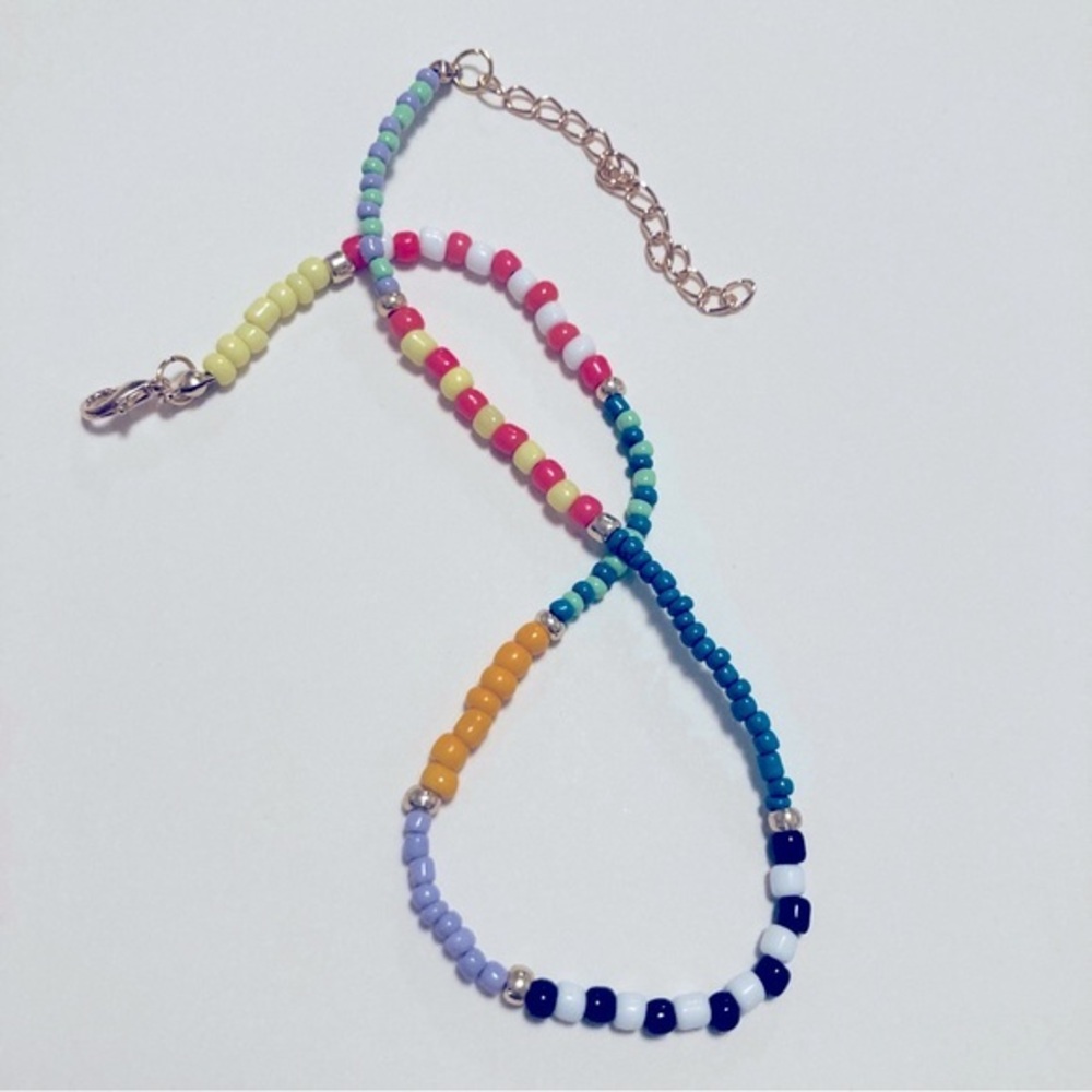 🍒 5/$25 🍒  Handmade Color Block Beaded Necklace | C30